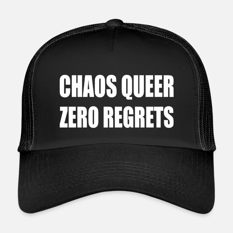 Chaos Queer Zero Regrets - Kids’ Trucker Cap - black/black