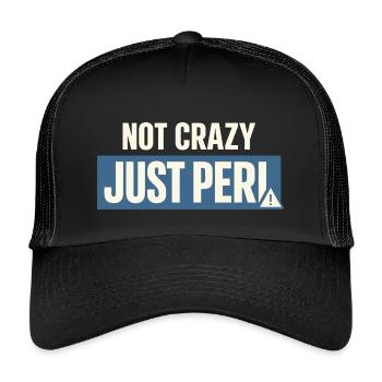 Perimenopause Humor Perimenopause - Kids’ Trucker Cap - black/black - Front
