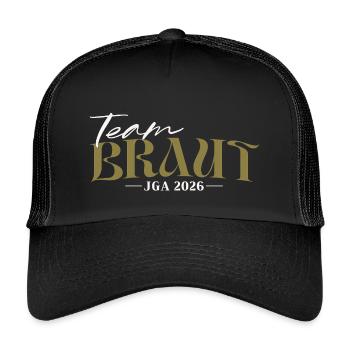 Hen Party 2026 Team Bride Bachelor Party Women - Kids’ Trucker Cap - black/black - Front