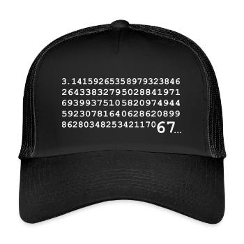 67 in Pi - Soixante-sept Numéro 67 Meme Pi Jour Six S - Casquette trucker enfant - noir/noir - Devant