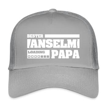 Anselm als Geburt - Kinder Trucker-Cap - Hellgrau - Vorne