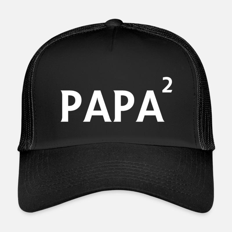 Papa Vater Zwillinge Kind - Kinder Trucker-Cap - Schwarz/Schwarz