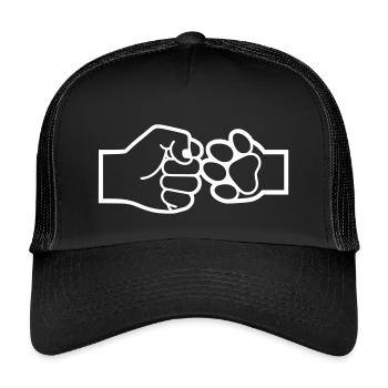 Fist Paw Check Fistbump - Kids’ Trucker Cap - black/black - Front