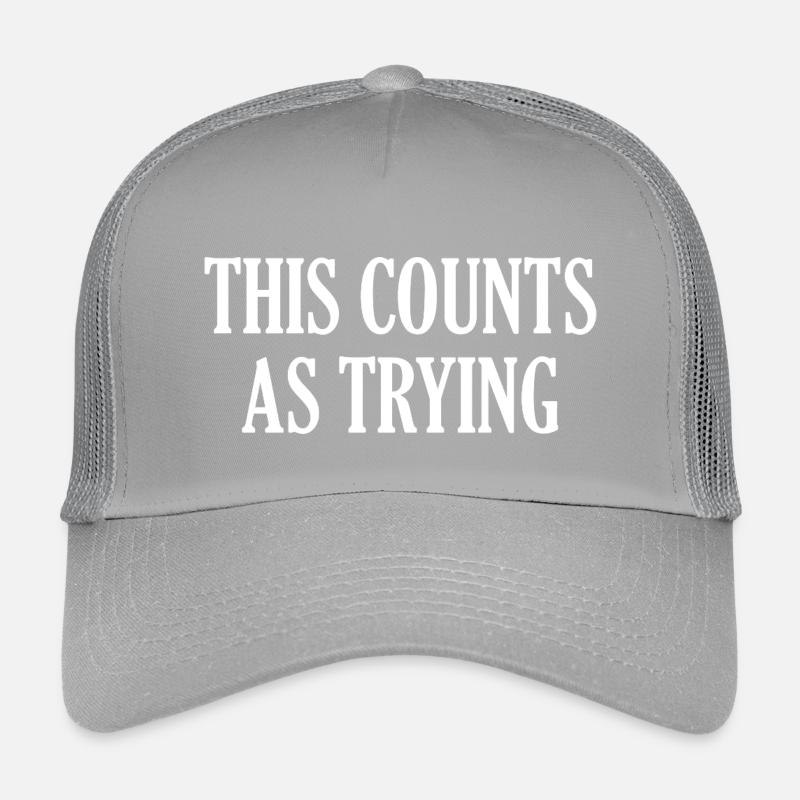 This Counts As Trying Kinder Trucker-Cap
