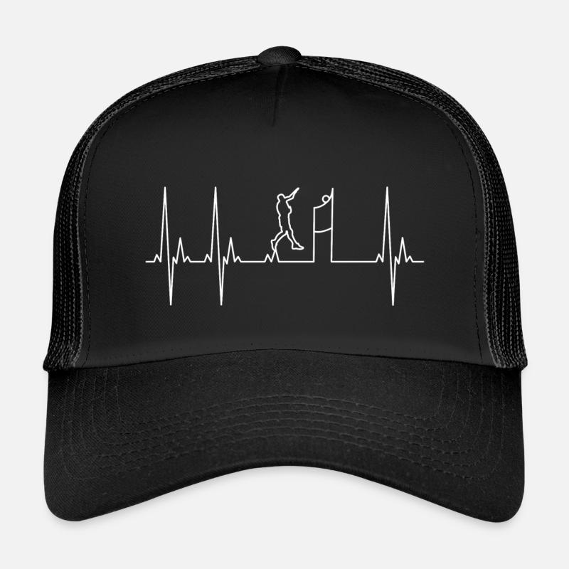 Electrocardiogram Volleyball - Kids’ Trucker Cap - black/black