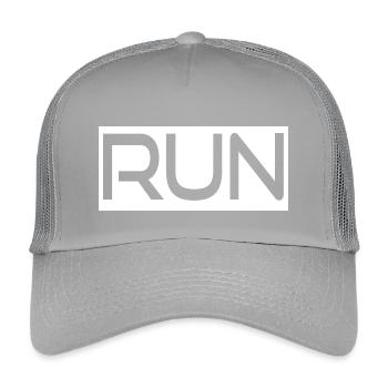 Run - Kids’ Trucker Cap - light grey - Front