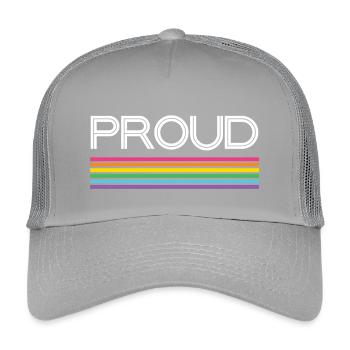 Pride Month LGBT - Proud! - Kids’ Trucker Cap - light grey - Front