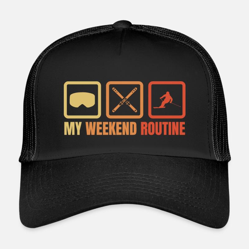 Lustiges Ski Wochenende Kinder Trucker-Cap