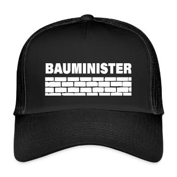 BAUMINISTER - Kinder Trucker-Cap - Schwarz/Schwarz - Vorne