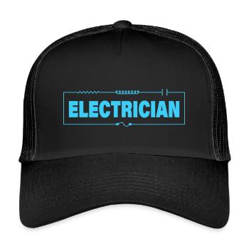 ELECTRICIAN - Kids’ Trucker Cap - black/black - Front