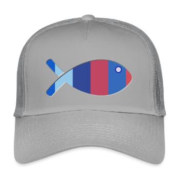 FISH - Kids’ Trucker Cap - light grey - Front