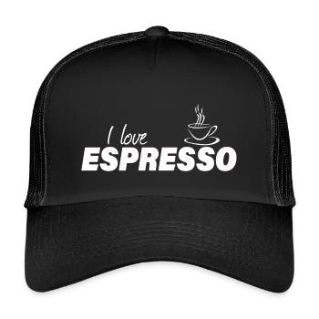 J’ADORE L’ESPRESSO - Casquette trucker enfant - noir/noir - Devant