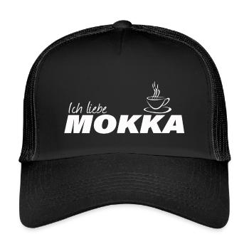J’ADORE LE MOKA - Casquette trucker enfant - noir/noir - Devant