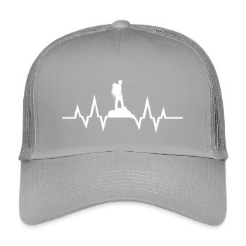 Conception de battement de cœur d’alpiniste - Casquette trucker enfant - gris clair - Devant