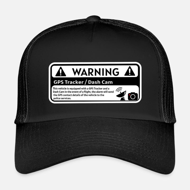 DashCam GPS-Warnung - Kinder Trucker-Cap - Schwarz/Schwarz