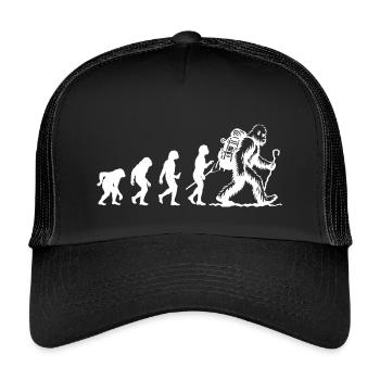 Bigfoot Sasquatch Cache-cache Dictons - Casquette trucker enfant - noir/noir - Devant
