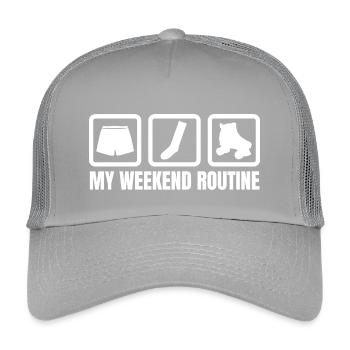 My Weekend Routine - Kids’ Trucker Cap - light grey - Front
