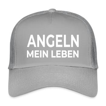 Angeln - Kinder Trucker-Cap - Hellgrau - Vorne