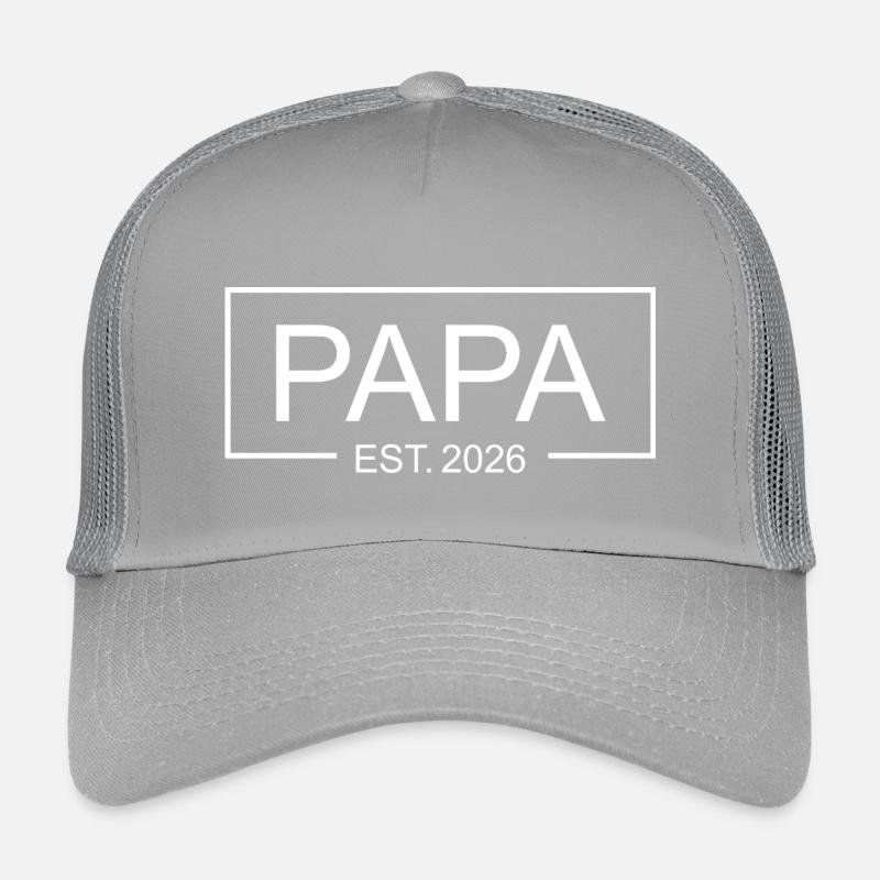 Papa Est 2026 Vatertag Geschenkidee Kinder Trucker-Cap