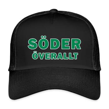 South Everywhere Textgrafiken - Kinder Trucker-Cap - Schwarz/Schwarz - Vorne