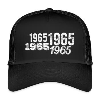 1965 - Casquette trucker enfant - noir/noir - Devant