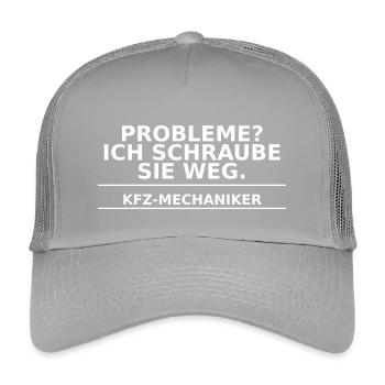 Mécanicien automobile – des problèmes ? Je les dévisse - Casquette trucker enfant - gris clair - Devant