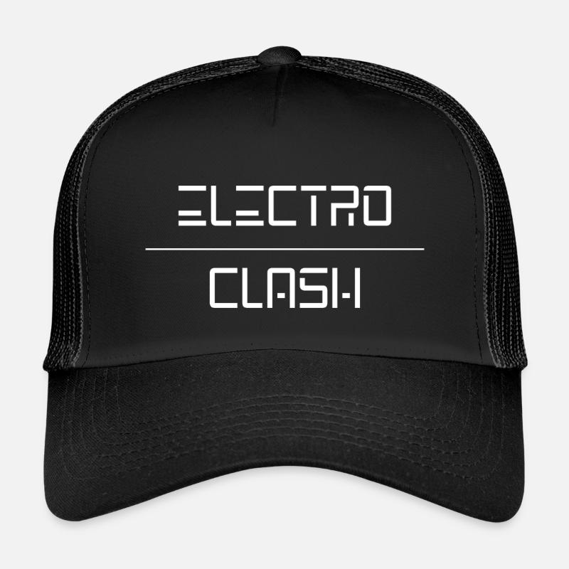 Electroclash Underground Club Logo - Kids’ Trucker Cap - black/black