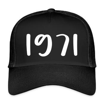 1971 Limited Edition 55th Birthday 1971 - Kids’ Trucker Cap - black/black - Front