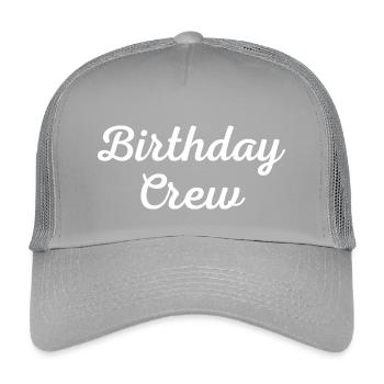Birthday Crew - Kids’ Trucker Cap - light grey - Front