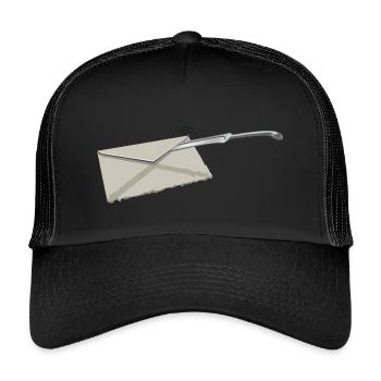 letter opener | Brieföffner - Kinder Trucker-Cap - Schwarz/Schwarz - Vorne