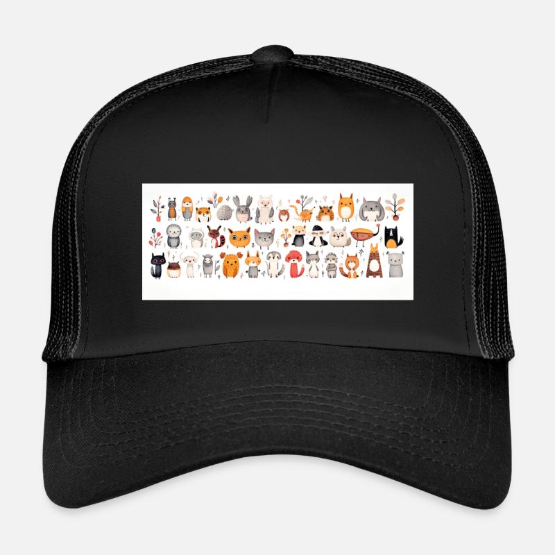 Mignons petits animaux - Casquette trucker enfant - noir/noir