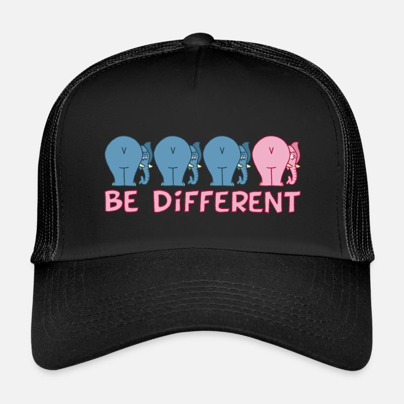Ein anderer Elefant - Kinder Trucker-Cap - Schwarz/Schwarz
