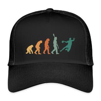 Evolution Handball Retro - Kinder Trucker-Cap - Schwarz/Schwarz - Vorne