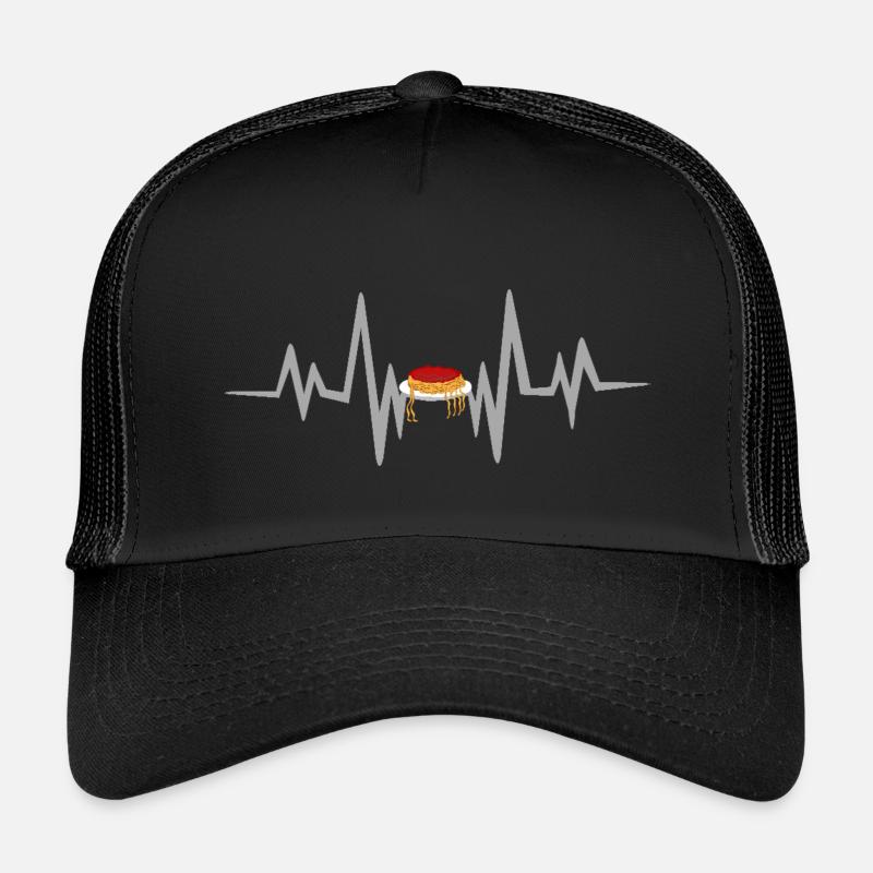 Spaghetti herzschlag - Kinder Trucker-Cap - Schwarz/Schwarz