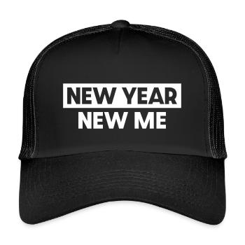 New Year New Me - Kids’ Trucker Cap - black/black - Front