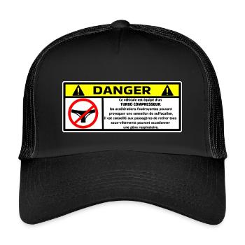 Turbolader - Kinder Trucker-Cap - Schwarz/Schwarz - Vorne