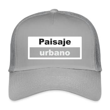Paysage urbain Typographie Espagnol - Casquette trucker enfant - gris clair - Devant