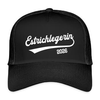 Strate de Screed Layer 2026 Formation Métier Artisan en Construction - Casquette trucker enfant - noir/noir - Devant