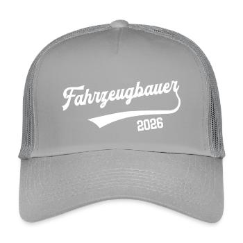 Vehicle Builder 2026 Occupation Car Mechanic Trainee - Kids’ Trucker Cap - light grey - Front