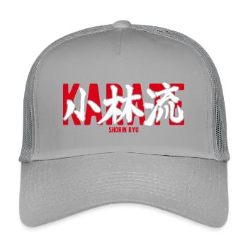 Shorin Ryu Karate Martial Arts Dojo Kanji Japon - Casquette trucker enfant - gris clair - Devant