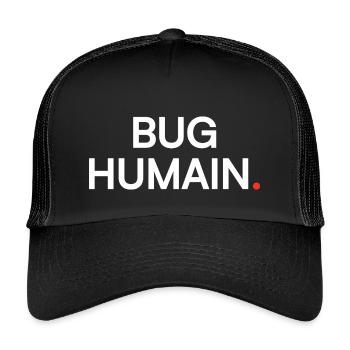 Human Bug Modern Humor Fatigue - Kids’ Trucker Cap - black/black - Front