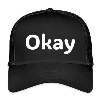 Ok, chemise statement minimalistisch - Casquette trucker enfant - noir/noir - Devant