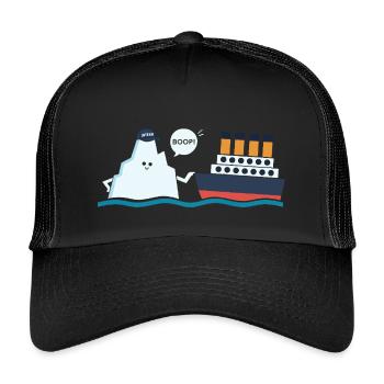 Titanic Comique Titanic et parodie Ic-eberg Boop - Casquette trucker enfant - noir/noir - Devant