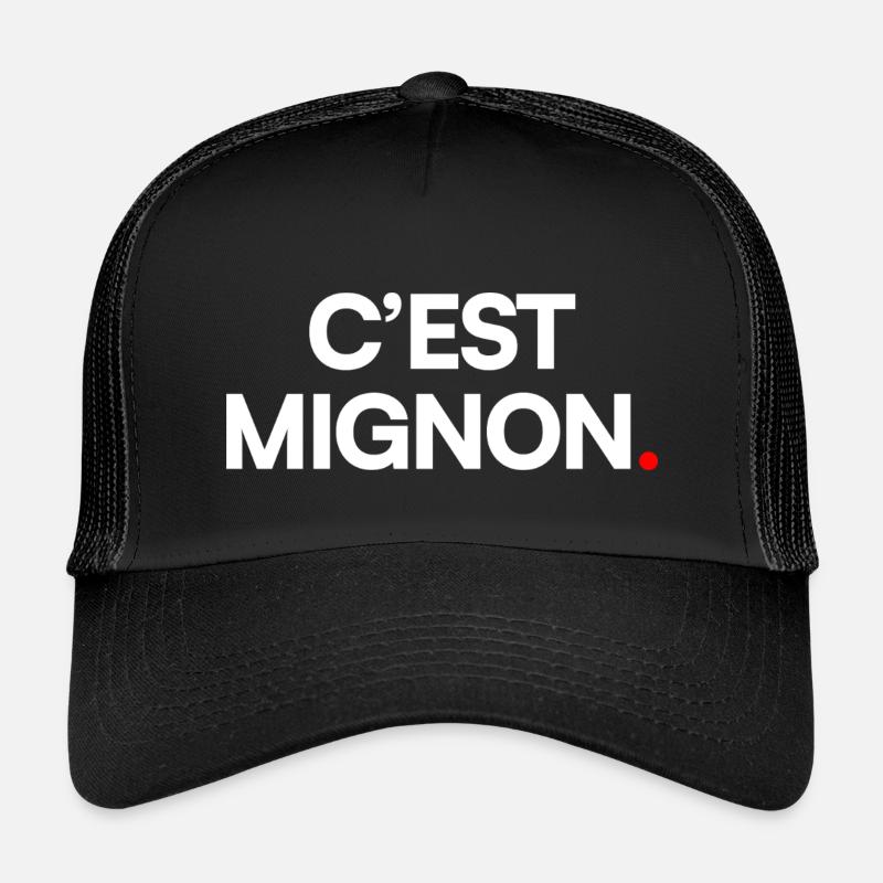 C’est mignon - Casquette trucker enfant - noir/noir