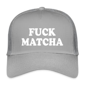 Fuck matcha - Kinder Trucker-Cap - Hellgrau - Vorne