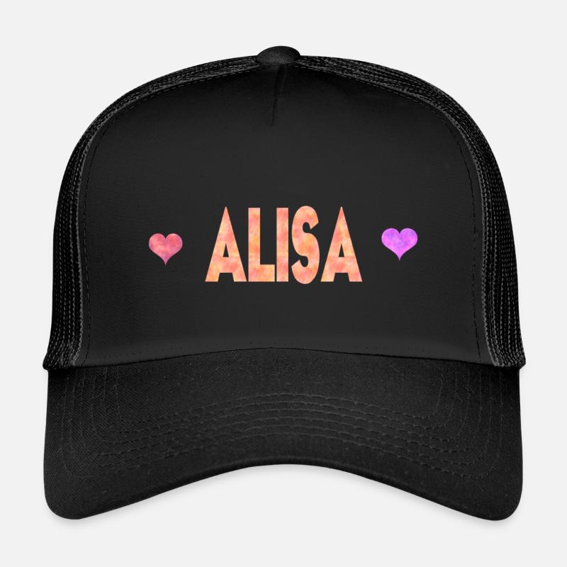 Alisa - Kinder Trucker-Cap - Schwarz/Schwarz
