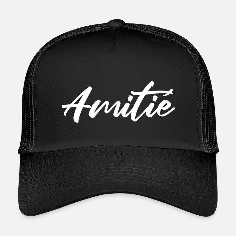 Amitie Script Élégante - Casquette trucker enfant - noir/noir