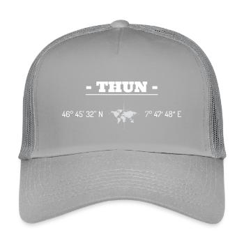 Koordinaten Thun - Kinder Trucker-Cap - Hellgrau - Vorne