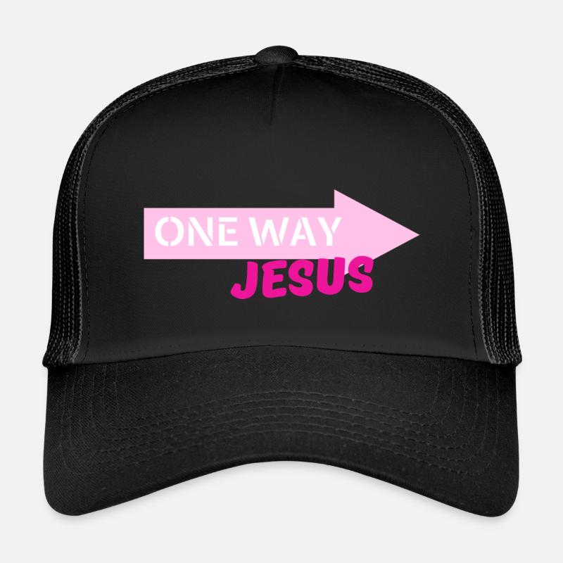 Einweg-Jesus-Pfeil - Kinder Trucker-Cap - Schwarz/Schwarz