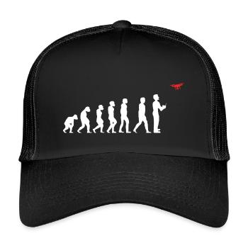 Evolution des Menschen Drohne Pilot - Kinder Trucker-Cap - Schwarz/Schwarz - Vorne